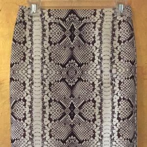 J Crew No. 2 pencil skirt in a snake print!