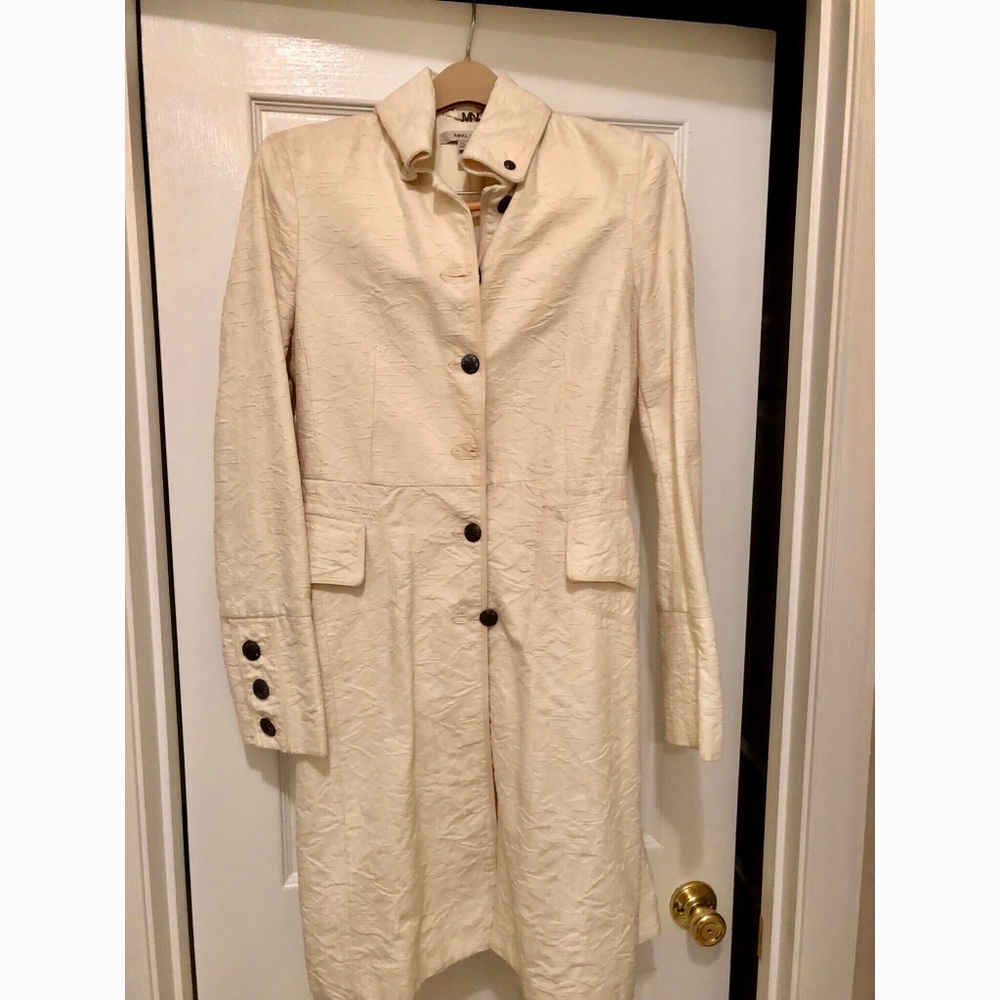Cream trench coat style