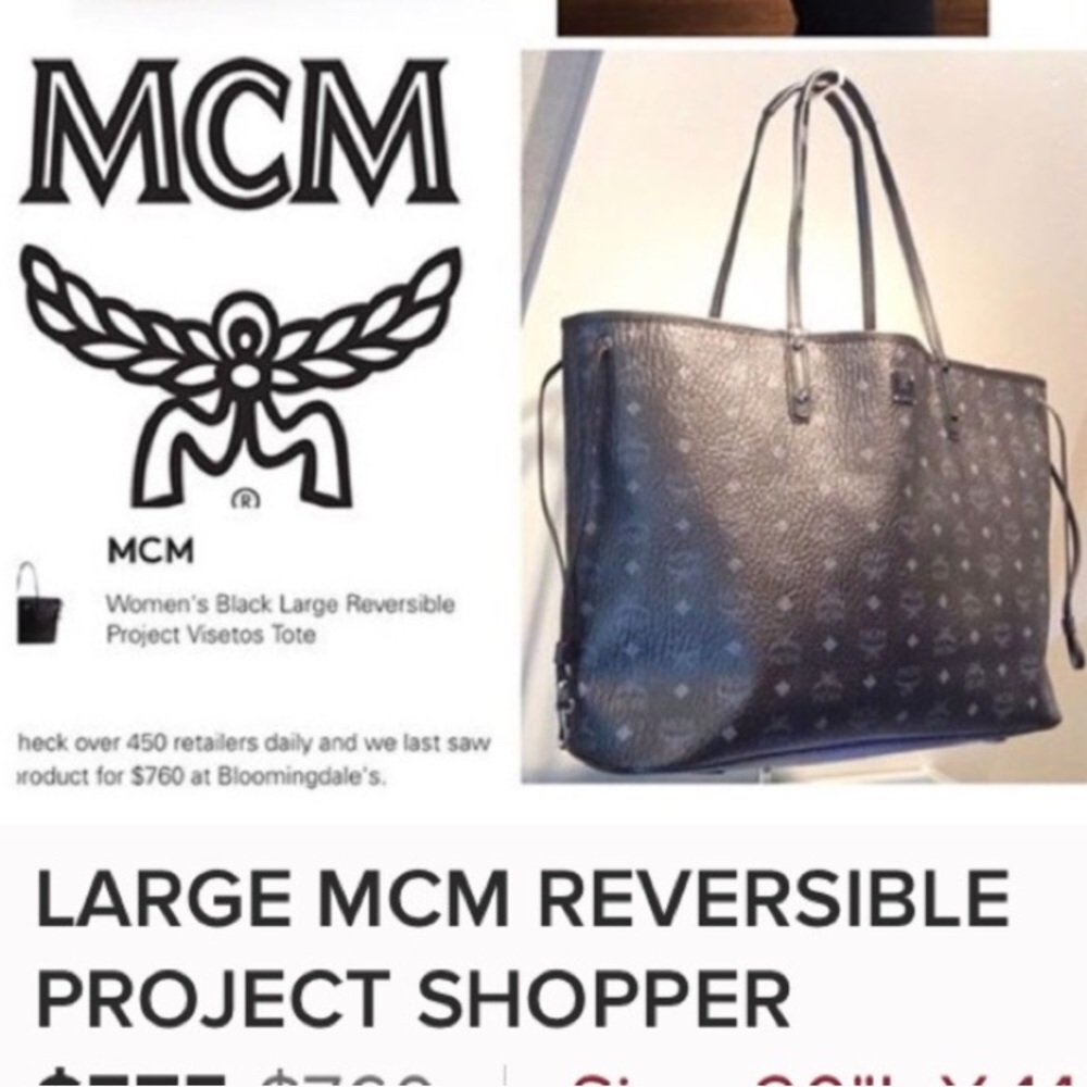 🌑🌕LIZ LARGE REVERSIBLE VISETOS SHOPPER TOTE🌑🌕