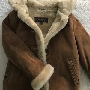 Like New!  Leather Jacket, Hat and Mittens