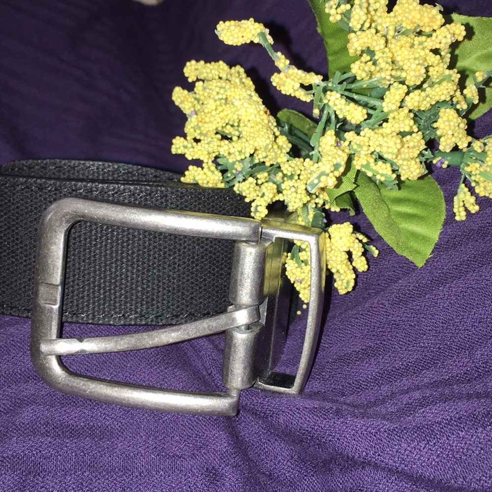 A Canvas and Leather Reversible Belt