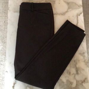Dark brown stretch ankle pants