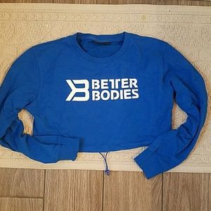 better bodies crop too hoodie with drawstring