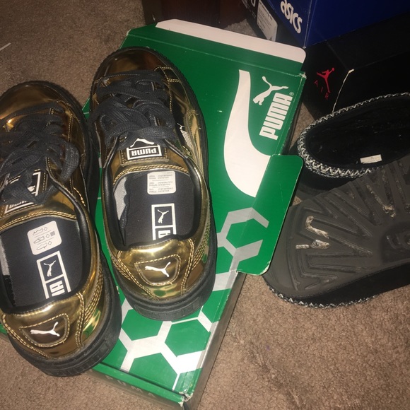 Puma Metallic gold Creepers/ Platforms - Picture 3 of 4