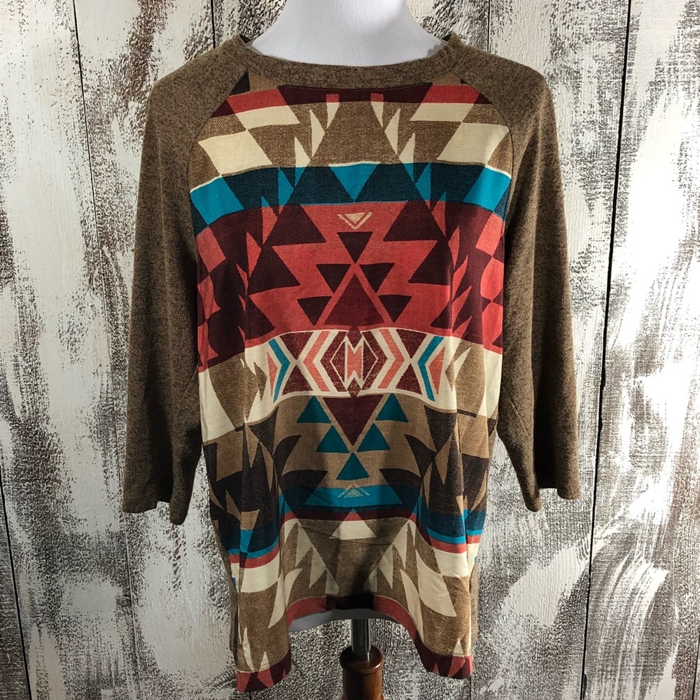 Alfred Dunner Medium Aztec Blouse