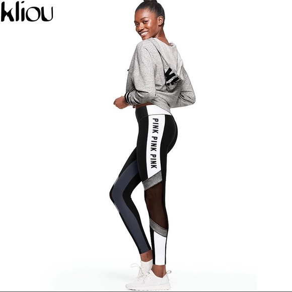 Victoria’s Secret PINK Mesh Leggings Woman’s pants - Picture 2 of 6