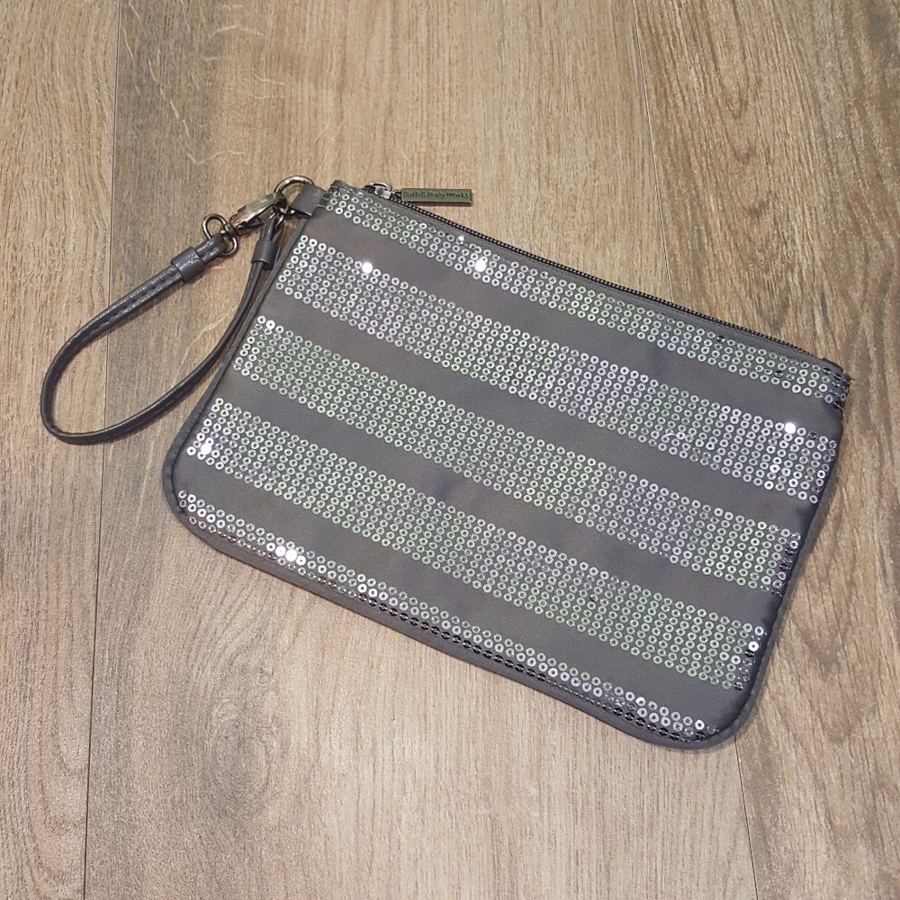 SALE Bath & Bodyworks Sequin satin wristlet