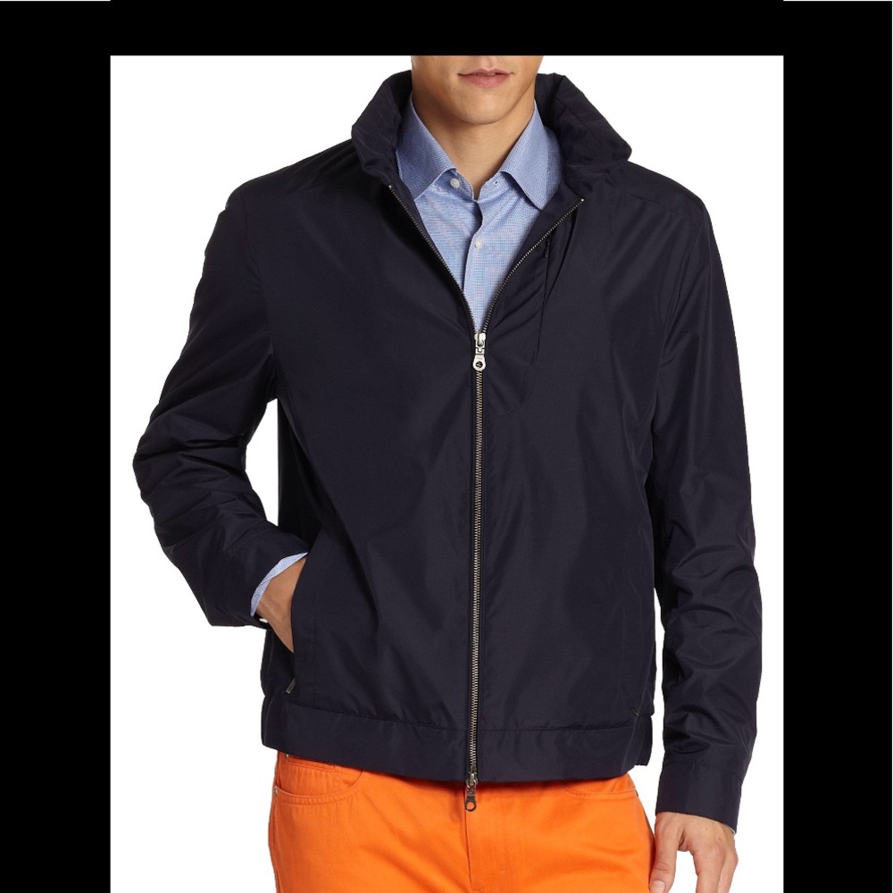New- Saks Fifth Avenue men’s black nylon jacket