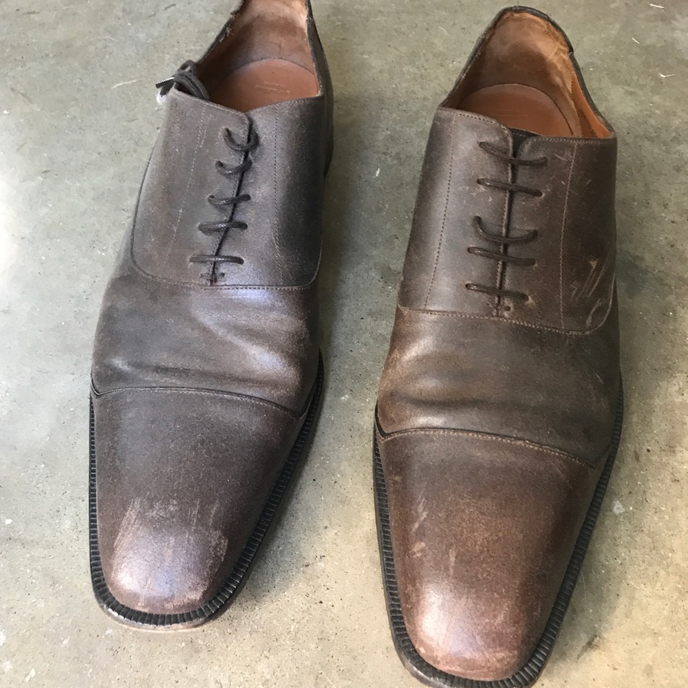 Chocolate Distressed Suede Sz 11.5
