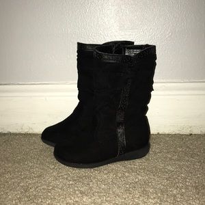 Toddler Black Suede Boots