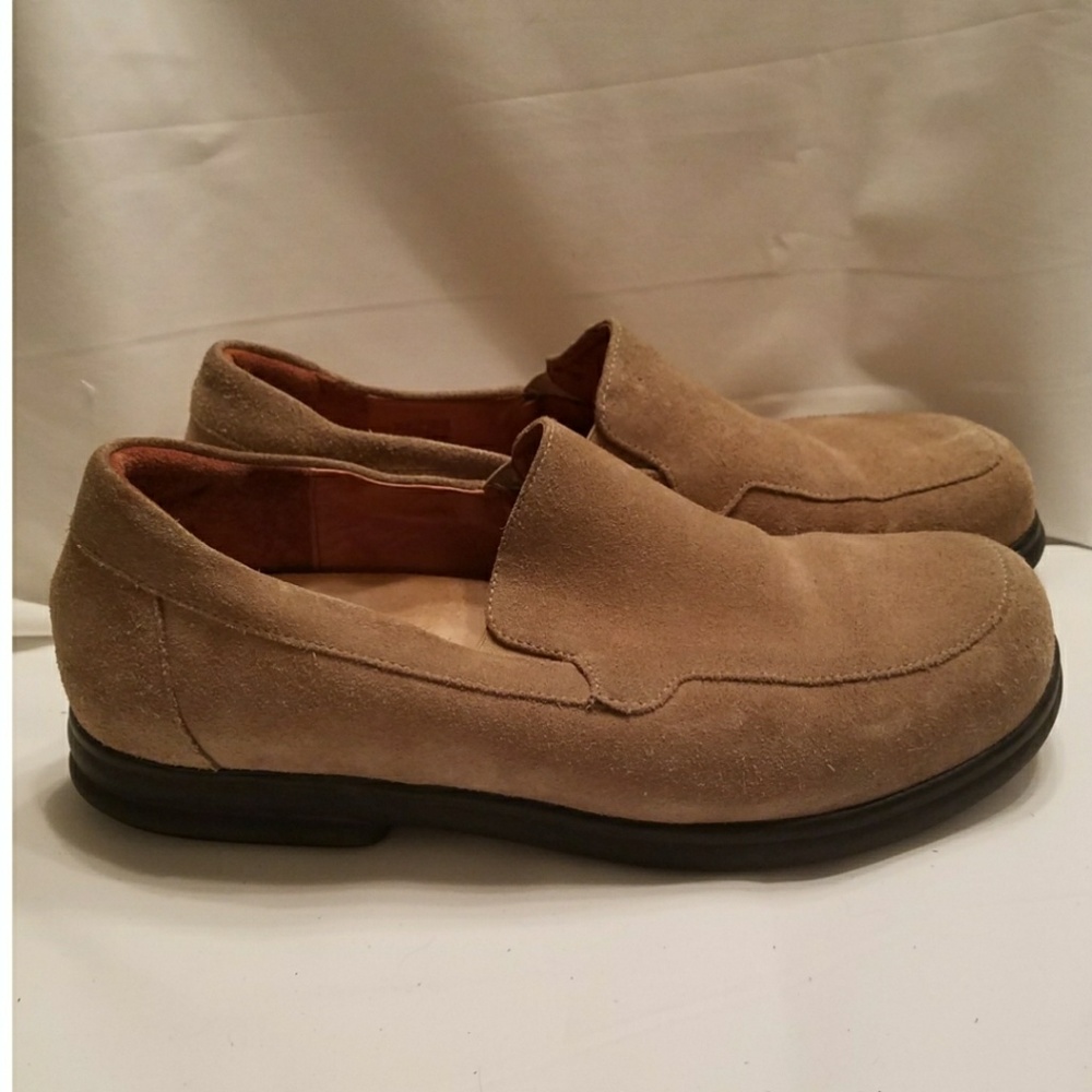 BIRKENSTOCK loafers tan suede Sz 41