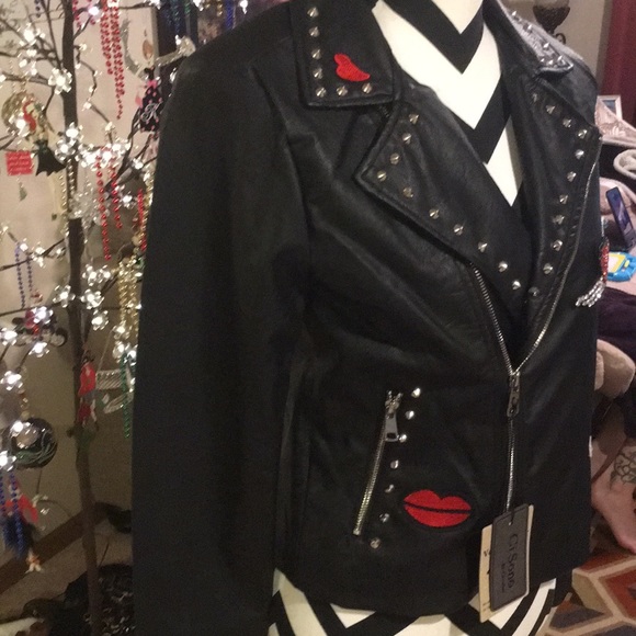 Ci Sono Brand Black Moto Jacket - Picture 3 of 8