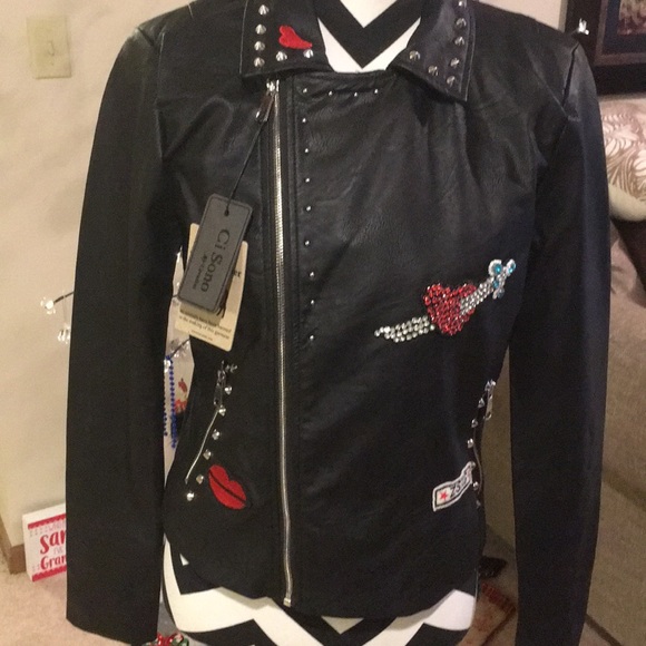 Ci Sono Brand Black Moto Jacket - Picture 7 of 8