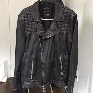 ALLSAINTS Men’s Black Kushiro Leather Jacket