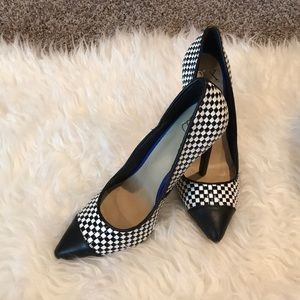 Black and white checkered shoes
