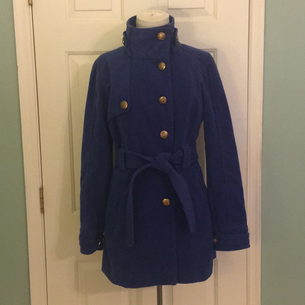 EUC Royal Blue Plush Coat - M