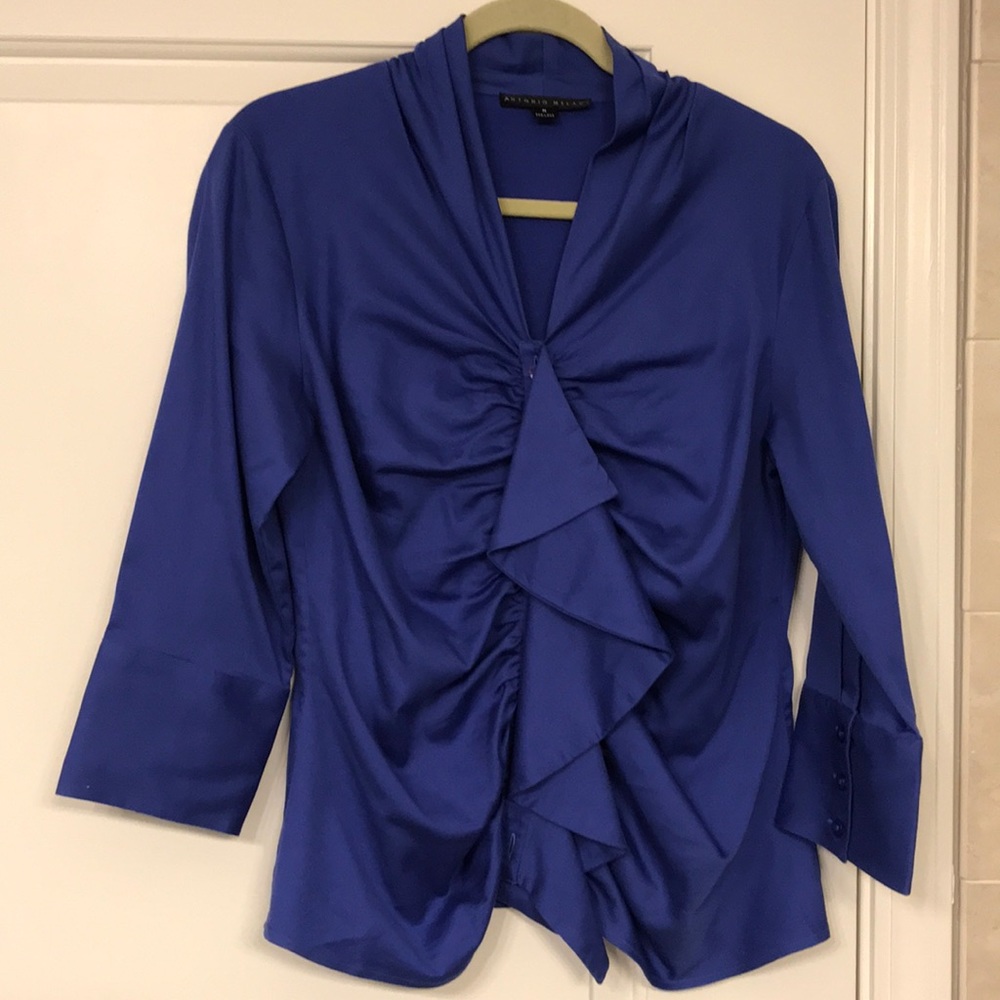Antonio Melani sz M super soft blue dress blouse