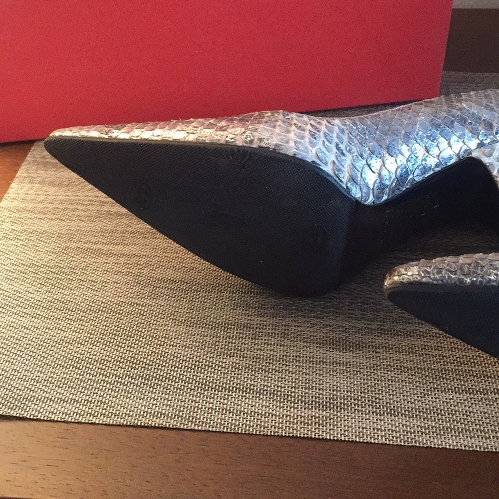 Silver Python Pumps - image 3