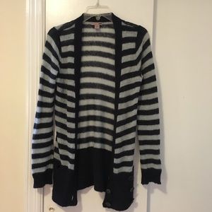 Long jacket- stripped blue and navy (size: 4)