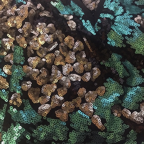 Aqua Sequin Sparkle Sweetheart cocktail Dress - Picture 6 of 6