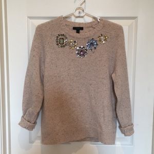 Tan embellished sweater