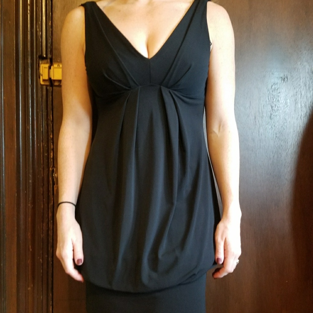Black Formal Drape Back dress