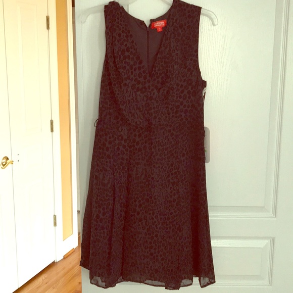 NWT Kirna Zabete Grey Animal Print Kisses Dress - Picture 1 of 3