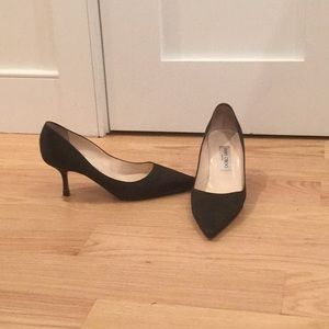 Jimmy Choo Black Silk Pumps