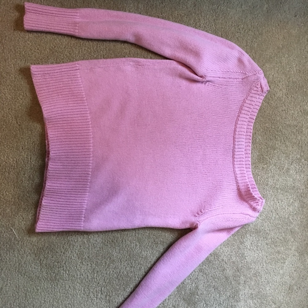 J. Crew pink cotton sweater (size s)