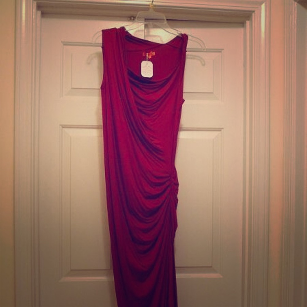 Michelle Jonas Travelwear Grecian Ruched Dress
