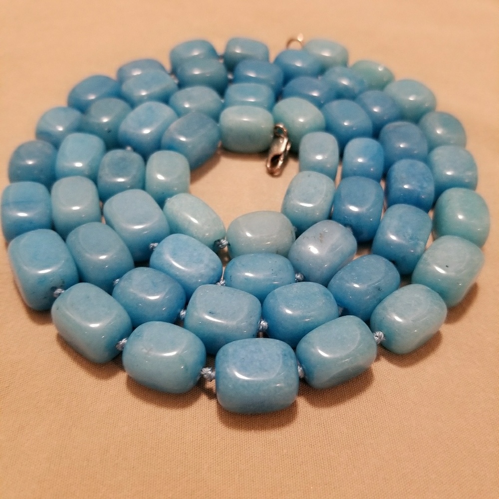 Hello, blue beaded statement necklace!