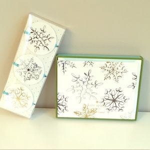 Kate Spade holiday snowflake cards and gift tags