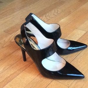 Maryjane Style Patent Slingback Pumps