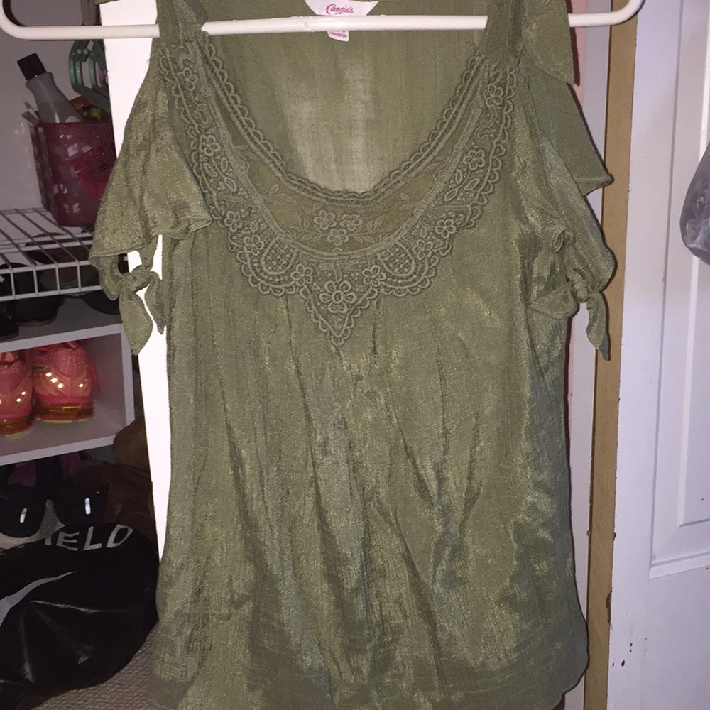 Army green tank top