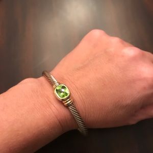 Women's David Yurman cable noblesse peridot cuff