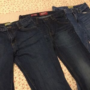 Boys 14H husky 14 jeans 3 pair Old Navy & Arizona