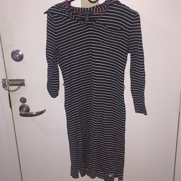 Ralph Lauren stripe fall dress navy - Picture 2 of 3