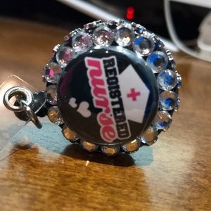 3/$35 Nurse cap rhinestone badge reel