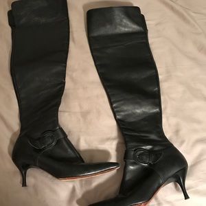 Donald J. Pliner Over the Knee Kitten Heel Boots