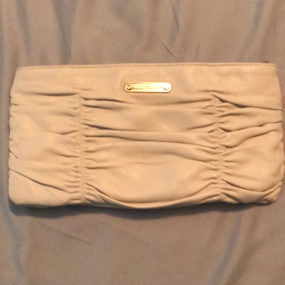 Michael Kors light nude clutch