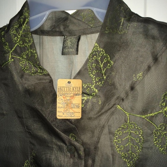 NWT Sheer Embroidered Dress by Patina - Picture 2 of 4