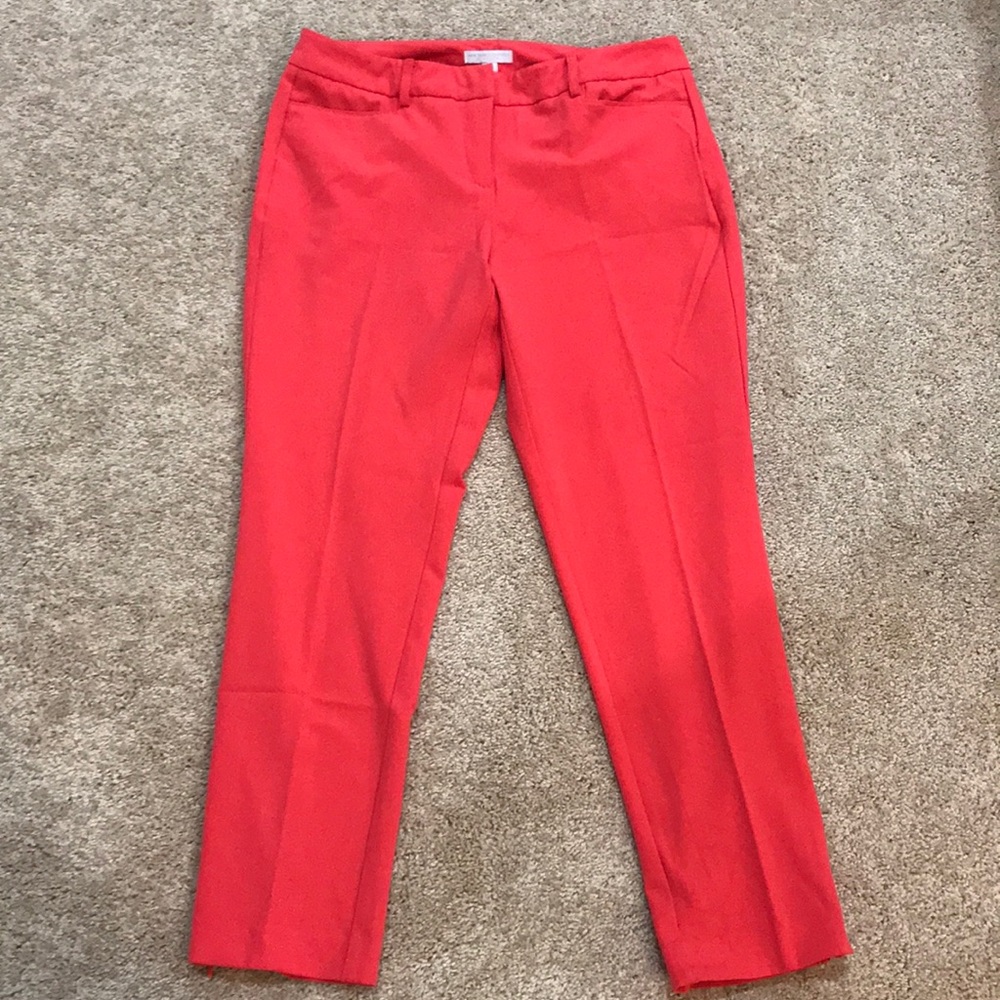 Coral Crop Dress Pants