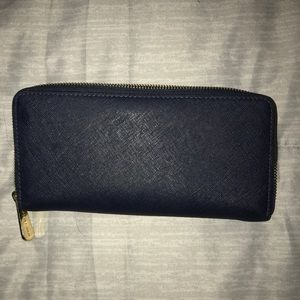 Authentic MK navy tote and matching wallet