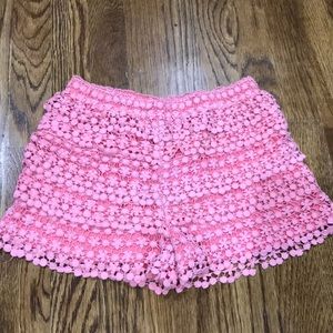 Pink lace shorts. Fits women’s XS.