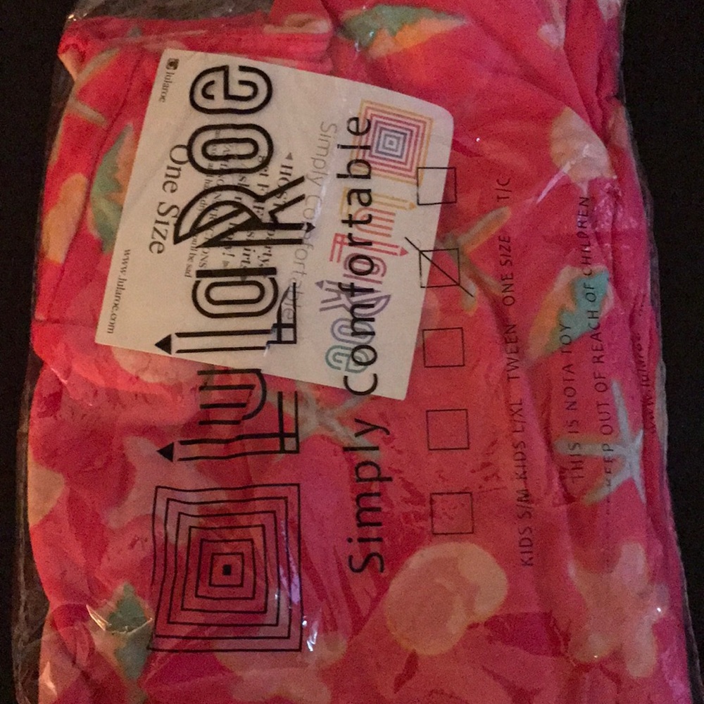Lularoe pink starfish/seashell leggings