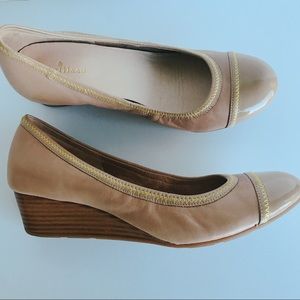 Cole Haan nude wedge sandals