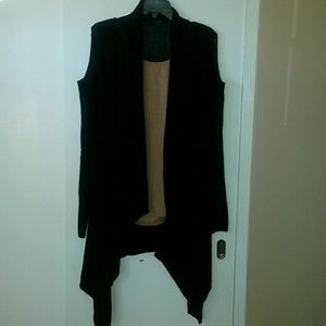 Black shoulder holes cardigan