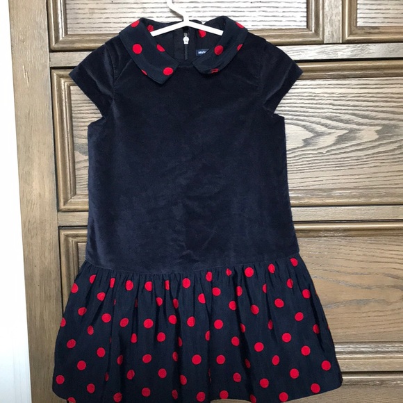 GAP Other - Baby Gap size 4T EUC velvet navy and red dress