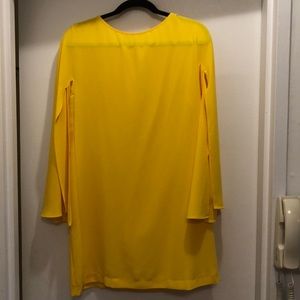 Zara bell sleeve slit dress