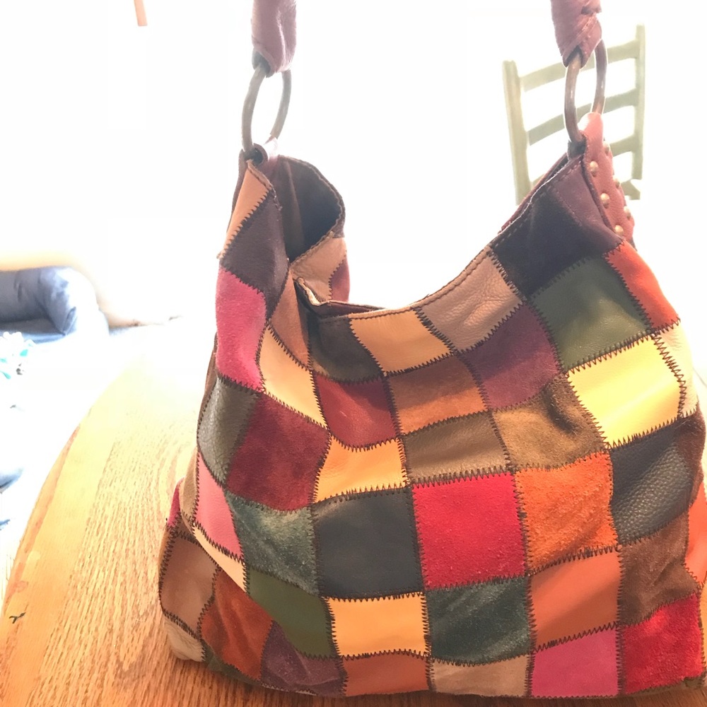 Lucky brand patchwork shoulder bag